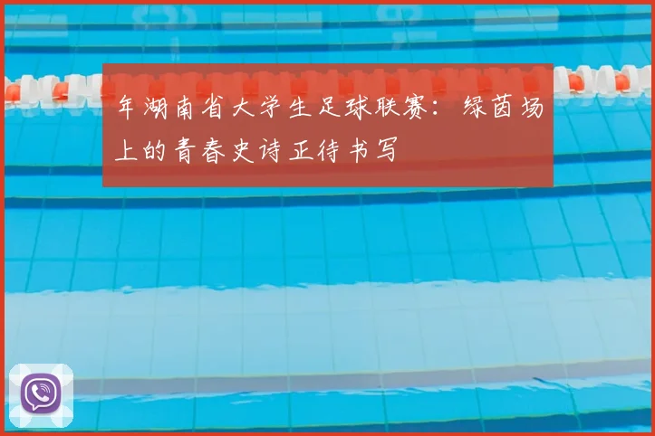 年湖南省大学生足球联赛:绿茵场上的青春史诗正待书写